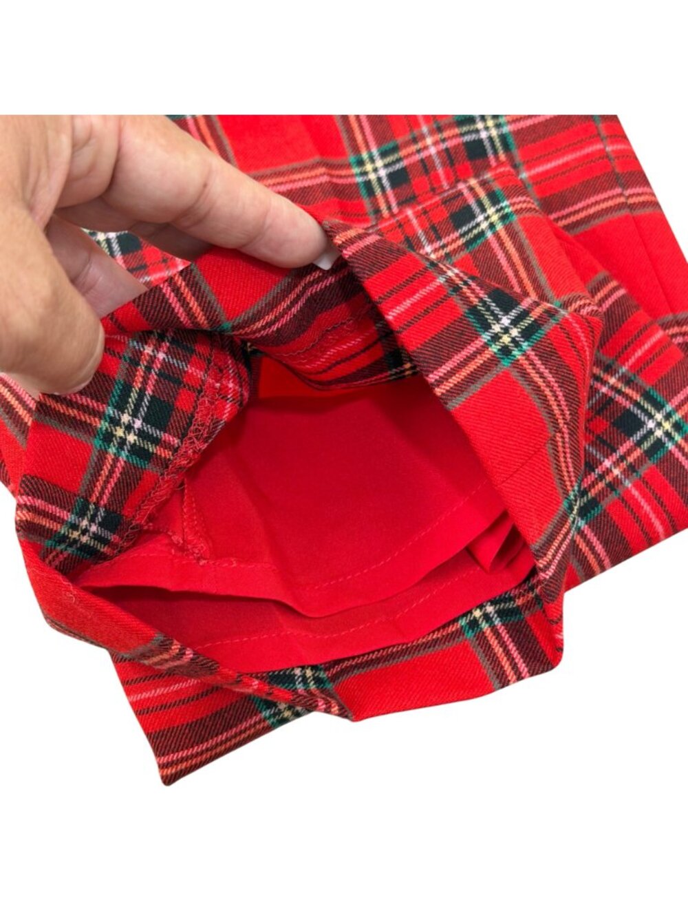 J.Crew Kate Womens Red Plaid Tartan Wool Blend Pants Size 8 Classic Fit Lined - Picture 9 of 14
